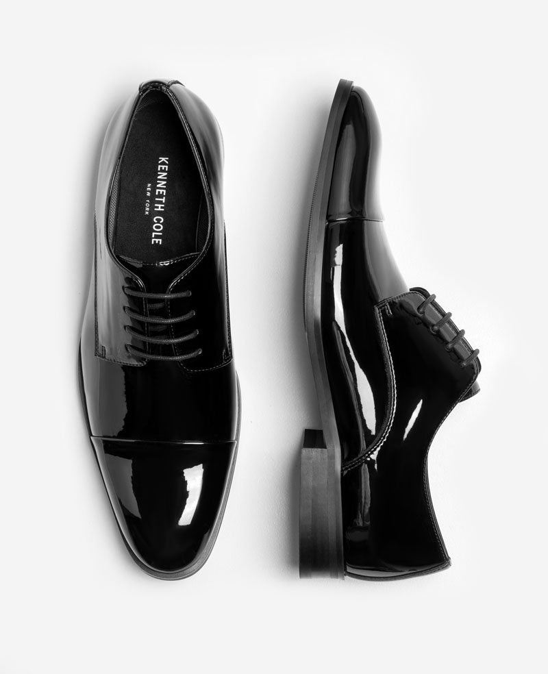 Hezner Patent Cap Toe Oxford | Kenneth Cole BLACK PATENT
