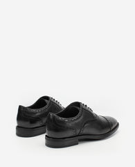Future Pod Medallion Cap Toe Lace up | Kenneth Cole BLACK LEATHER