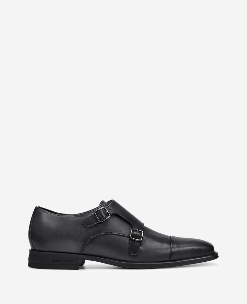 Charles Double Monk Strap Oxford – Charcole | Kenneth Cole | Kenneth Cole CHARCOLE LEATHER