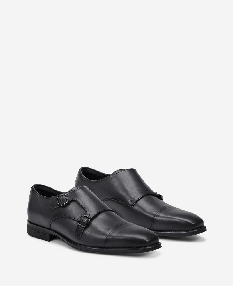 Charles Double Monk Strap Oxford – Charcole | Kenneth Cole | Kenneth Cole CHARCOLE LEATHER