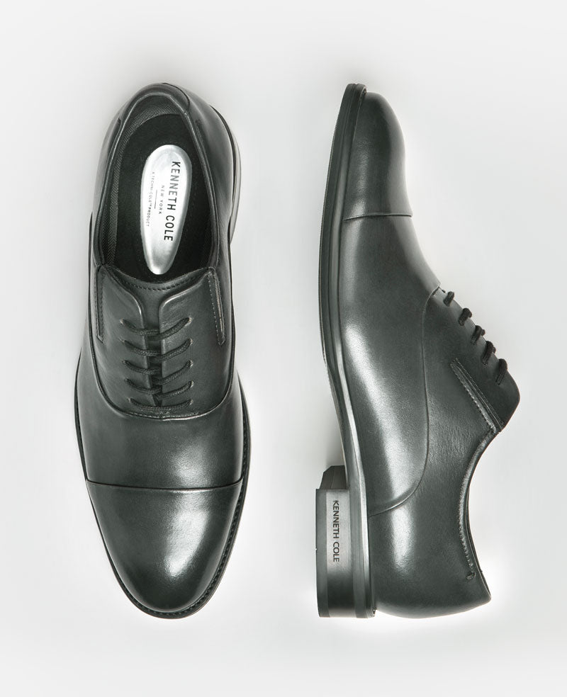 Tully Cap Toe Oxford | Kenneth Cole CHARCOLE LEATHER