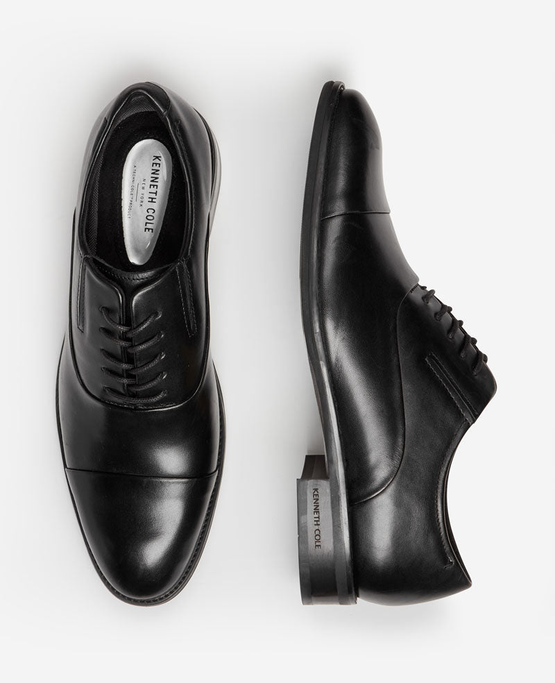 Tully Cap Toe Oxford | Kenneth Cole BLACK LEATHER