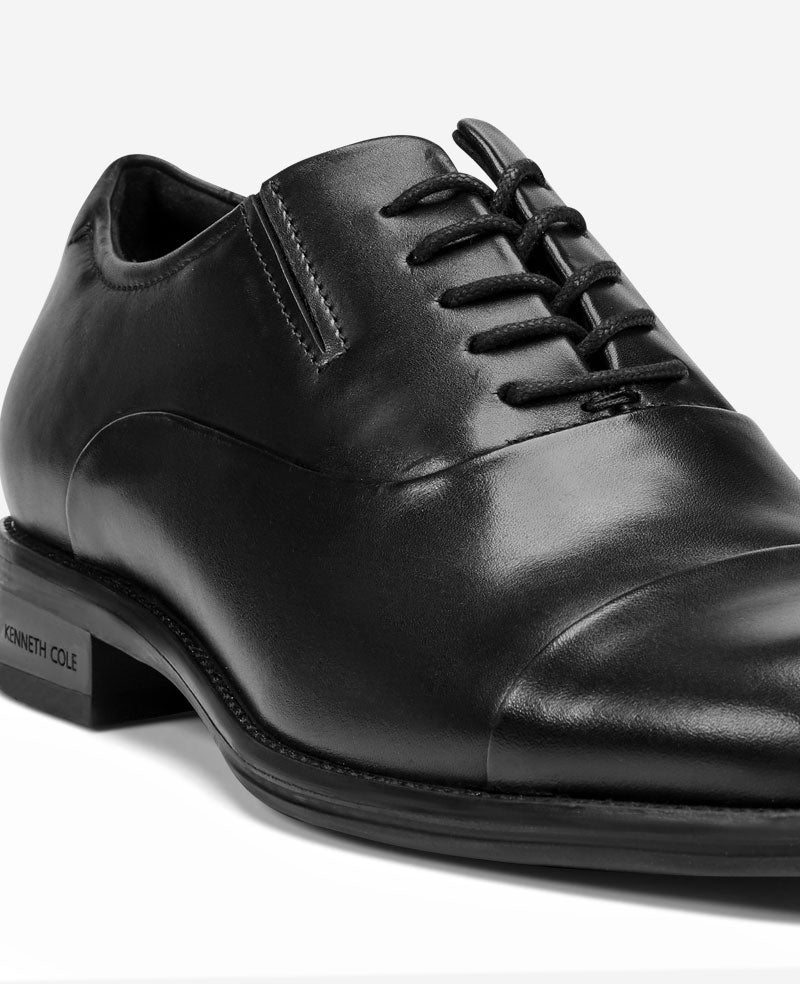 Tully Cap Toe Oxford | Kenneth Cole BLACK LEATHER