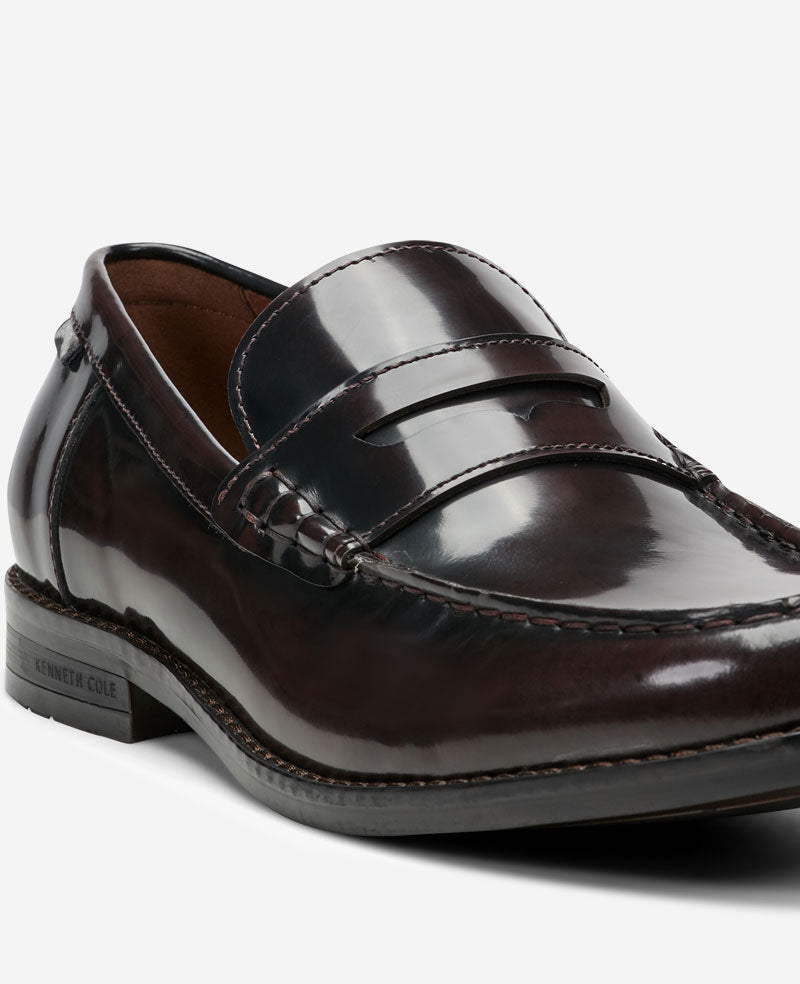 Paco Penny Loafer – Burgundy Patent Leather | Kenneth Cole | Kenneth Cole BURGUNDY LEATHER