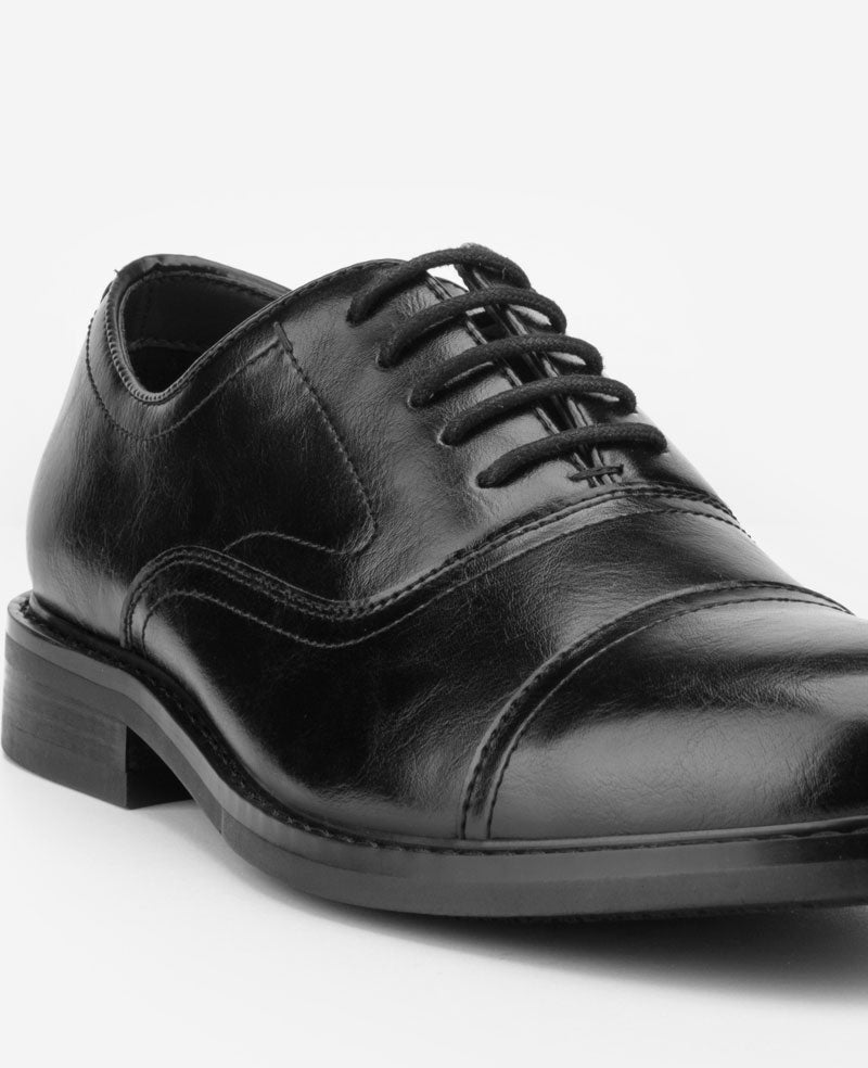 REACTION - Lawstin Cap Toe Oxford Shoes for Men, Black | KC | Kenneth Cole BLACK