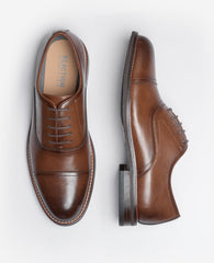 REACTION - Lawstin Cap Toe Oxford Shoes for Men, Tan | KC | Kenneth Cole TAN