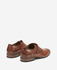 REACTION - Cheer Brogue Single Monk Strap | Kenneth Cole TAN
