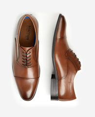 Shop REACTION Heath Cap Toe Oxford – Cognac Men | KC | Kenneth Cole COGNAC