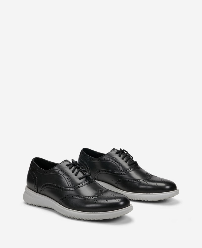 REACTION - Nio Wing Lace Up Shoes for Men, Black | KC | Kenneth Cole BLACK