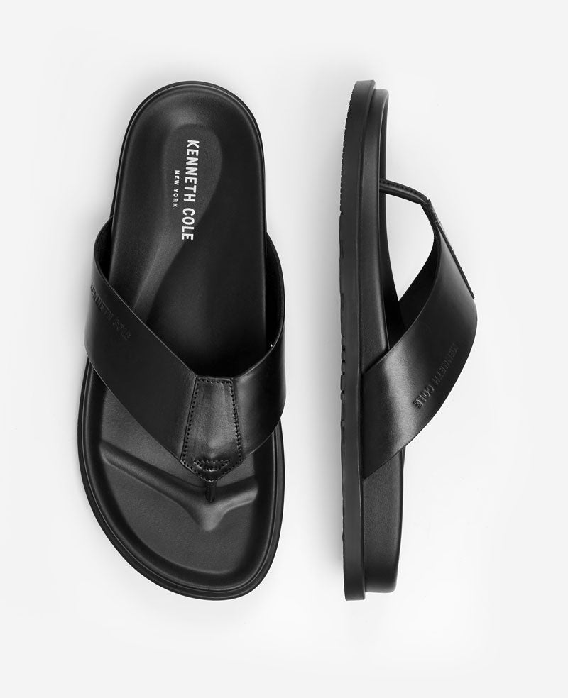 Worly Leather Sandal | Kenneth Cole BLACK LEATHER
