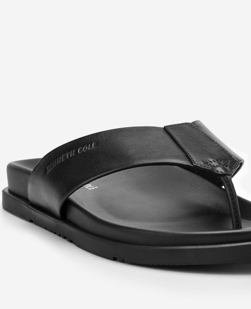 Worly Leather Sandal | Kenneth Cole BLACK LEATHER