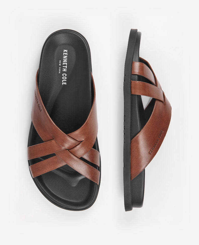 Wooper Leather Sandal | Kenneth Cole COGNAC LEATHER