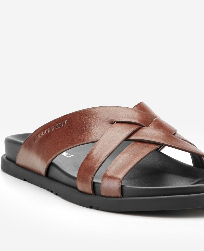 Wooper Leather Sandal | Kenneth Cole COGNAC LEATHER