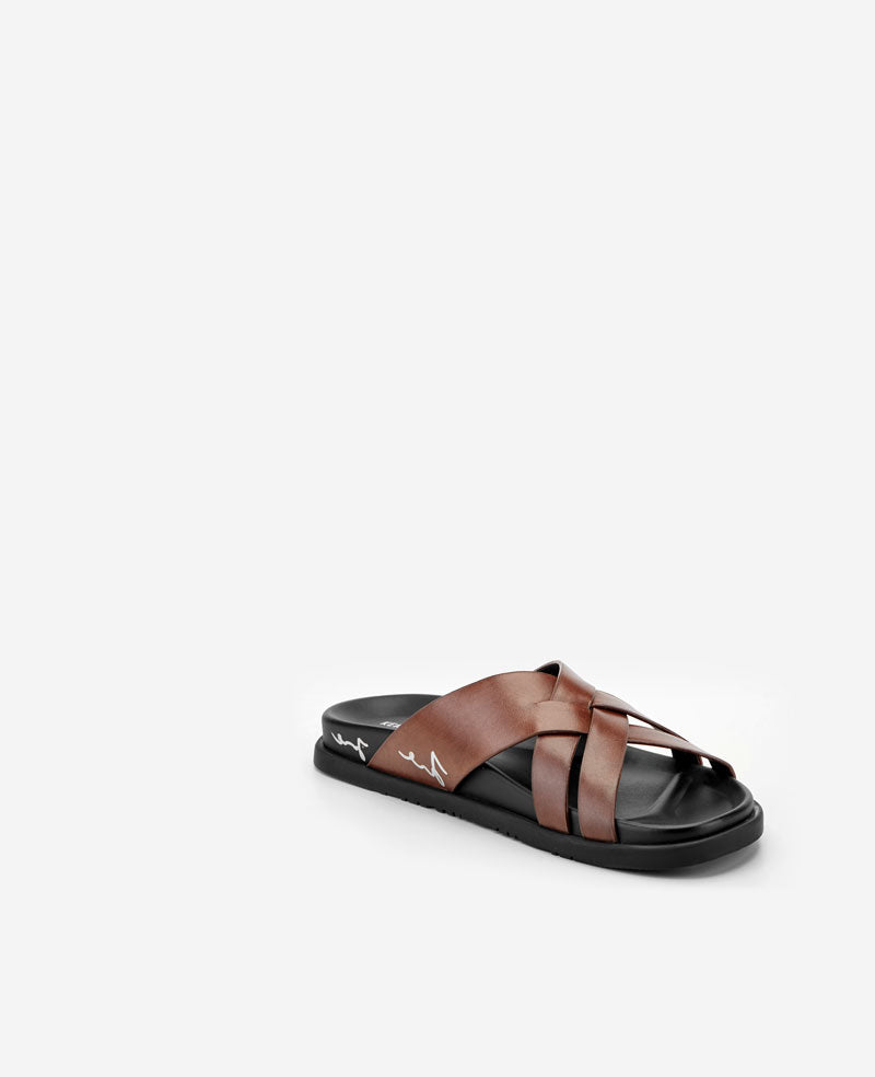 Wooper Leather Sandal | Kenneth Cole COGNAC LEATHER