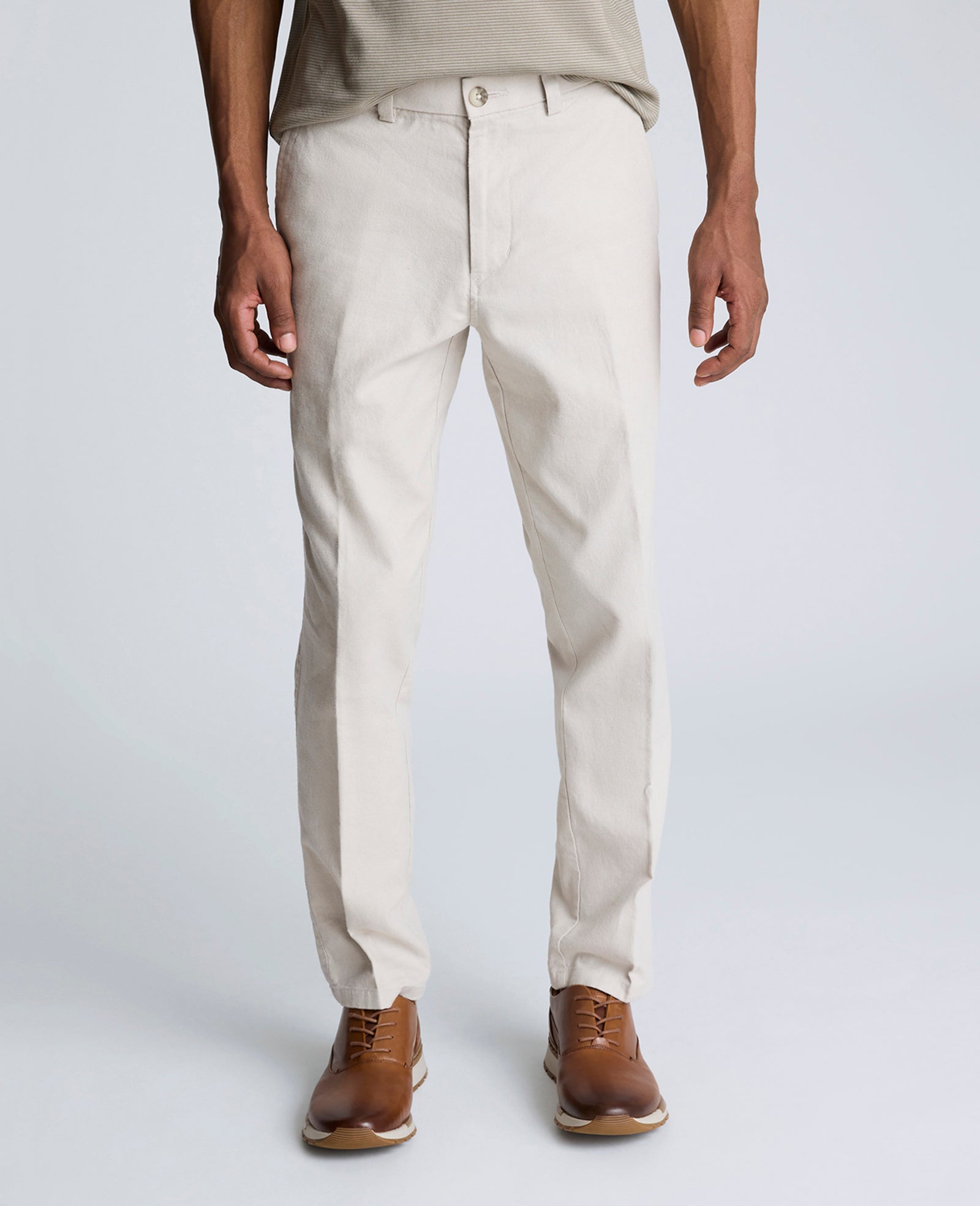 Men’s Linen-Blend Slim Fit Chino—Flat Front | Kenneth Cole | Kenneth Cole STRING