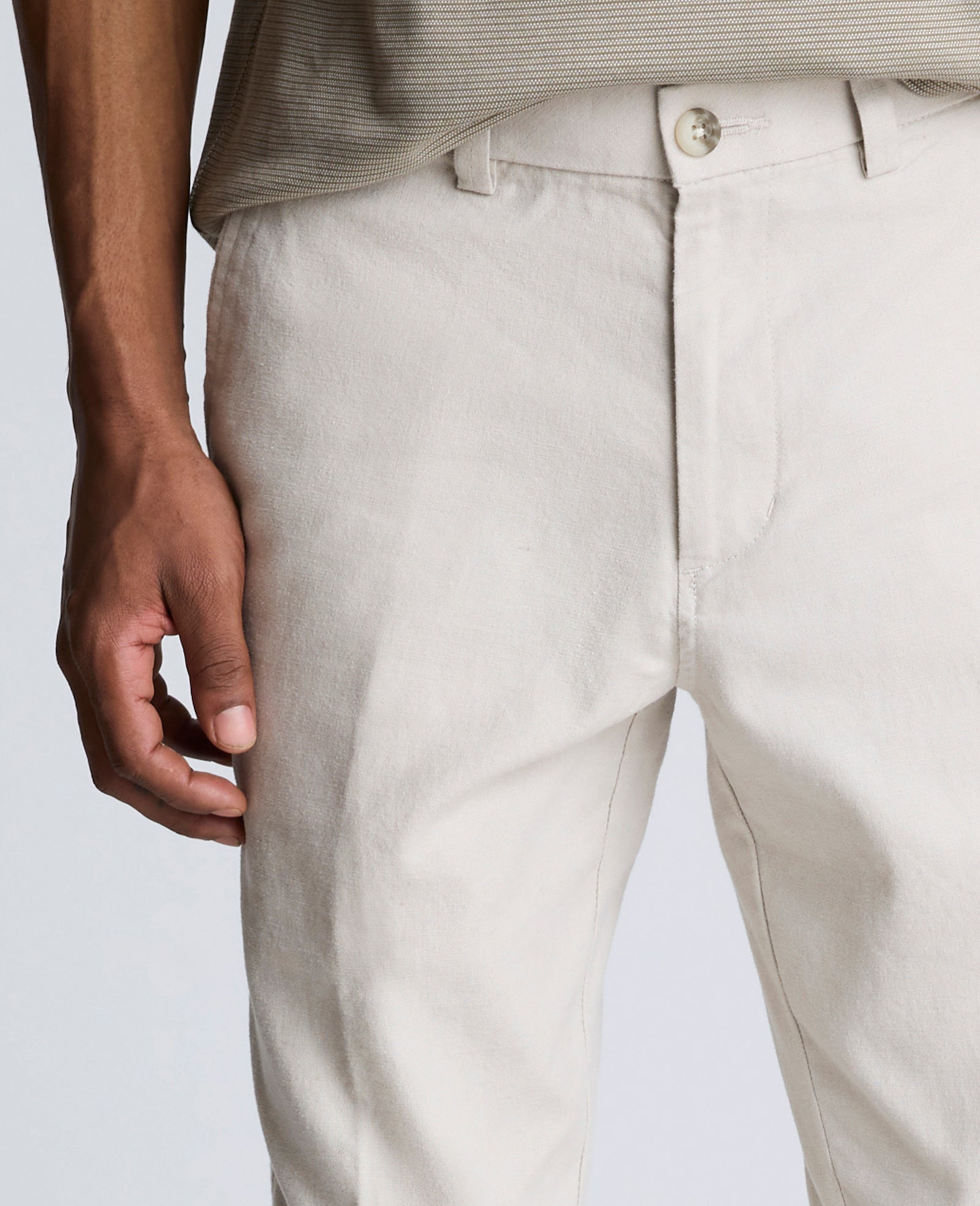 Men’s Linen-Blend Slim Fit Chino—Flat Front | Kenneth Cole | Kenneth Cole STRING