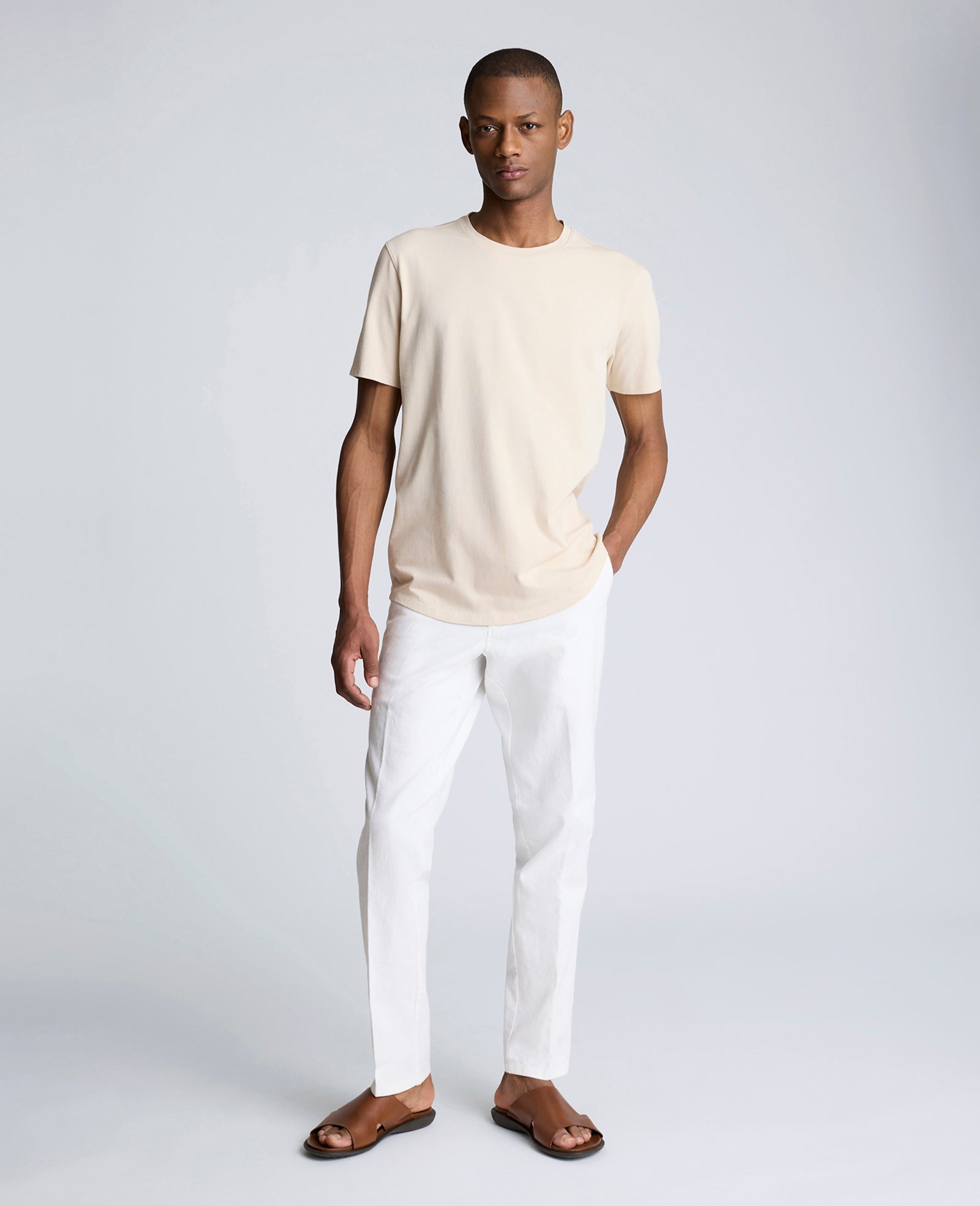 Shop Men’s White Linen Slim Fit Chino Pants – Kenneth Cole | Kenneth Cole WHITE