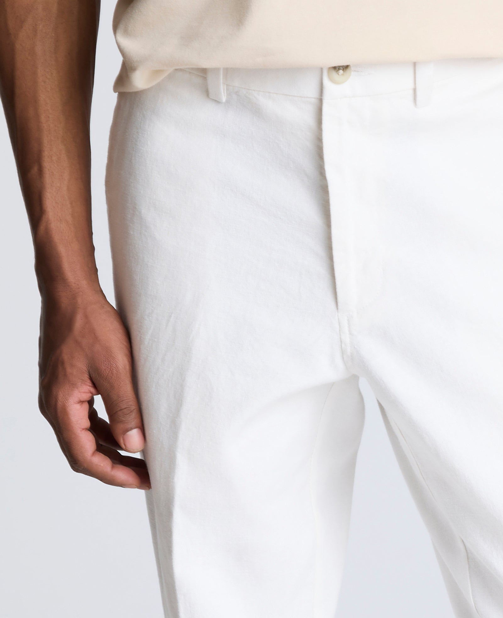 Shop Men’s White Linen Slim Fit Chino Pants – Kenneth Cole | Kenneth Cole WHITE