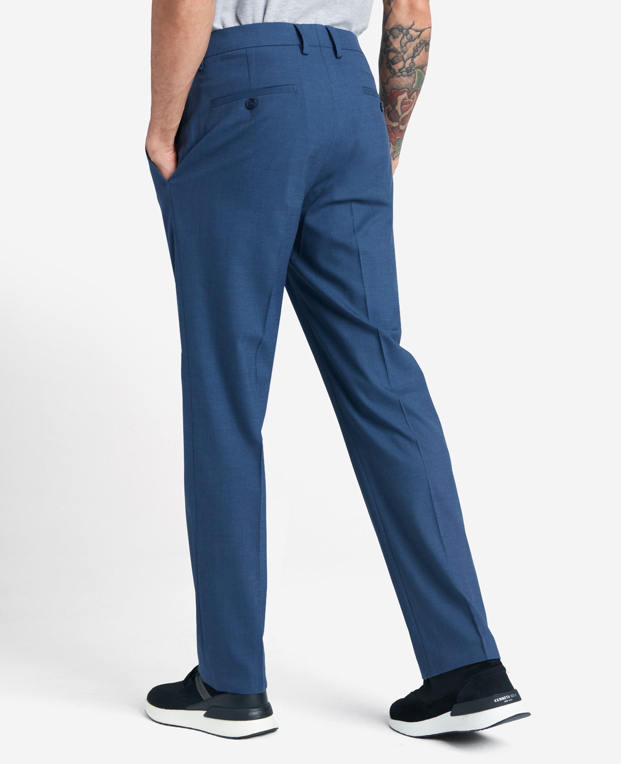 Shop Slim-Fit Stretch Twill Dress Pant – Chambray | KC | Kenneth Cole CHAMBRAY