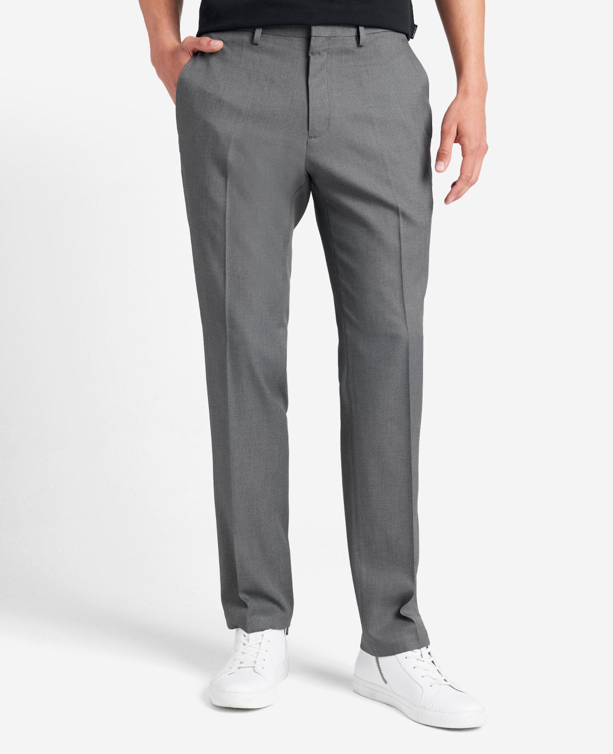 Shop Stretch Modern-Fit Dress Pant, Dark Grey | Kenneth Cole | Kenneth Cole DARK GREY