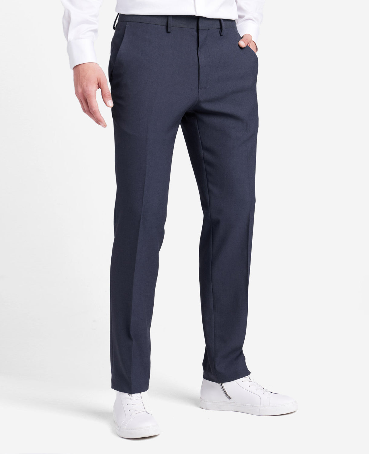 Shop Stretch Modern-Fit Dress Pant – Navy | Kenneth Cole | Kenneth Cole NAVY