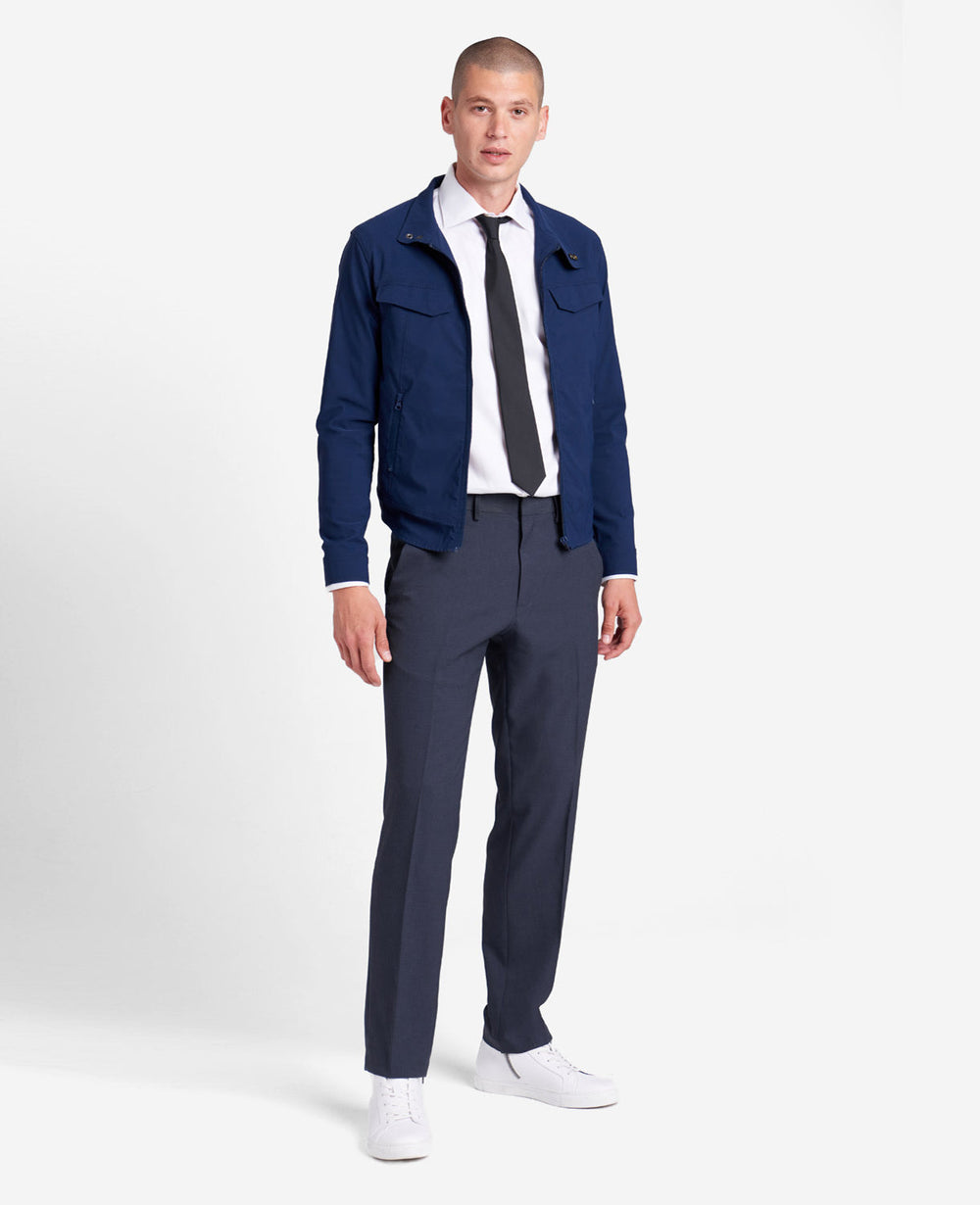 Shop Stretch Modern-Fit Dress Pant – Navy | Kenneth Cole | Kenneth Cole NAVY