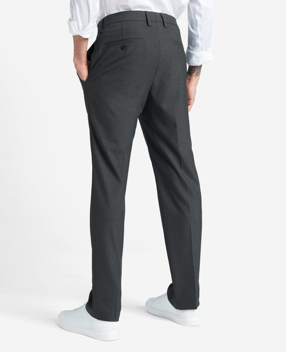 Shop Slim-Fit Stretch Twill Dress Pant – Grey | Kenneth Cole | Kenneth Cole DK. HTR. GREY