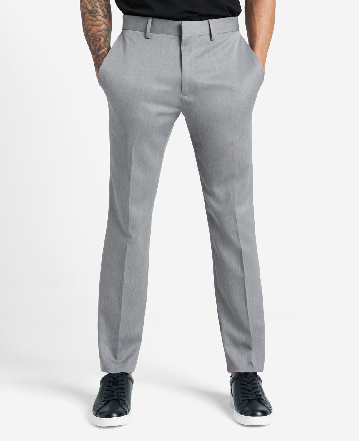 Shop Slim-Fit Stretch Dress Pant, Heather Grey | Kenneth Cole | Kenneth Cole HEATHER GREY