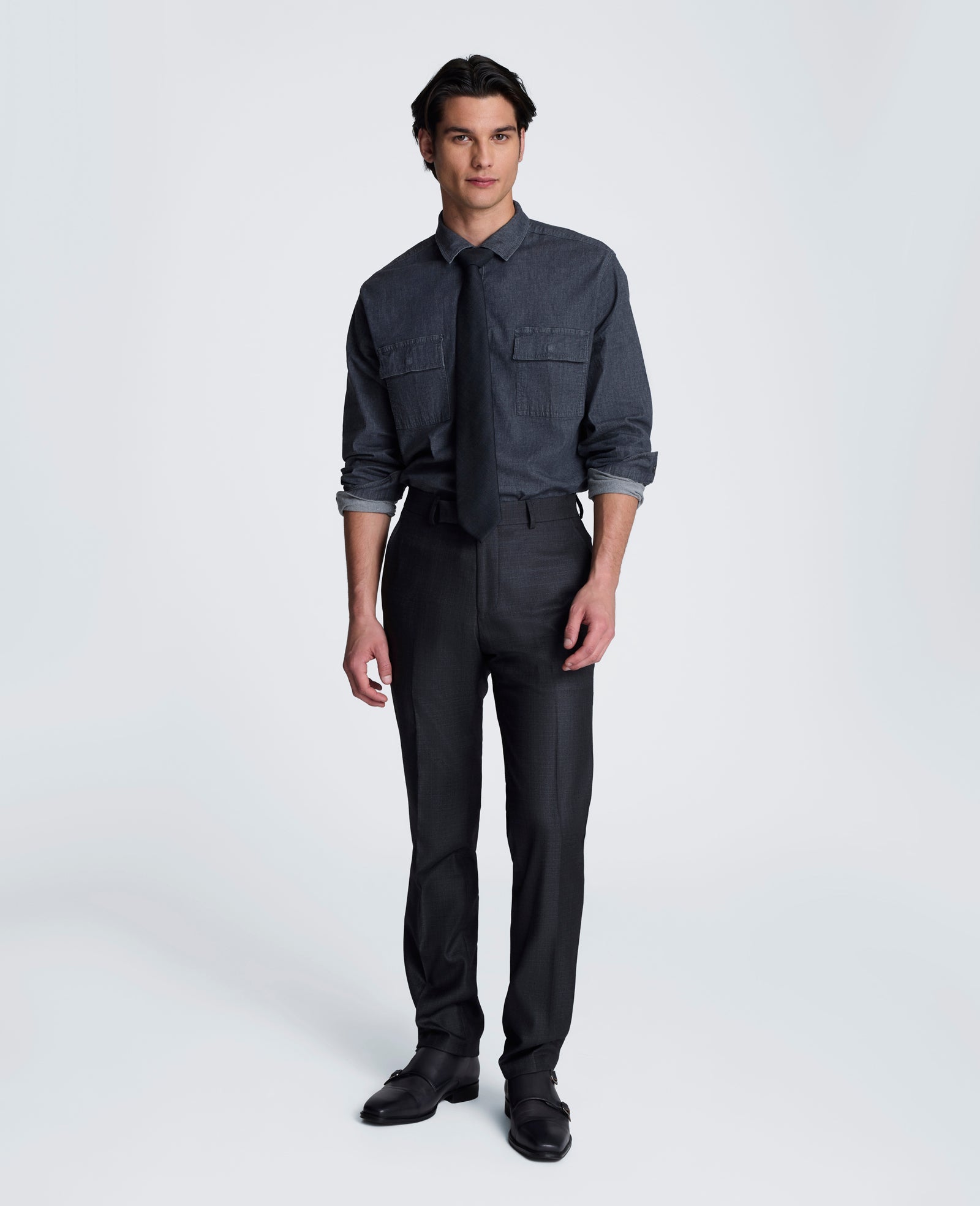 Stretch Suit Separate Pant | Kenneth Cole GUN METAL