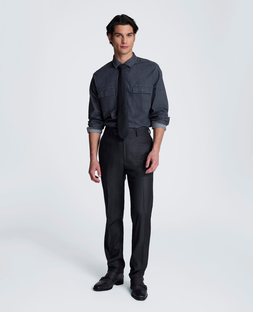 Stretch Suit Separate Pant | Kenneth Cole GUN METAL