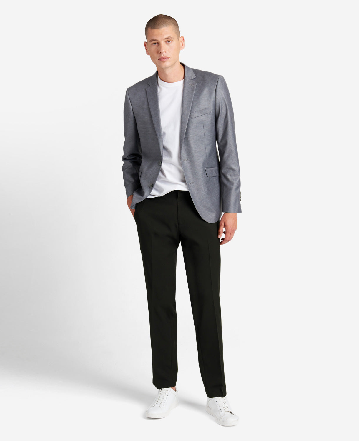 Shop Modern-Fit Stretch Trouser – Black Check | Kenneth Cole | Kenneth Cole BLACK