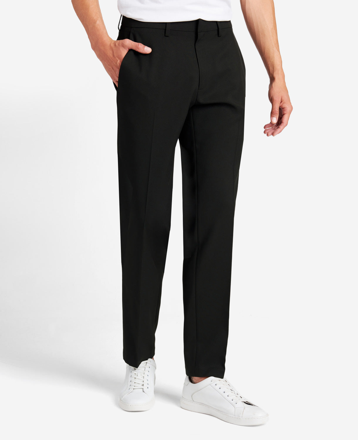 Shop Modern-Fit Stretch Trouser – Black Check | Kenneth Cole | Kenneth Cole BLACK