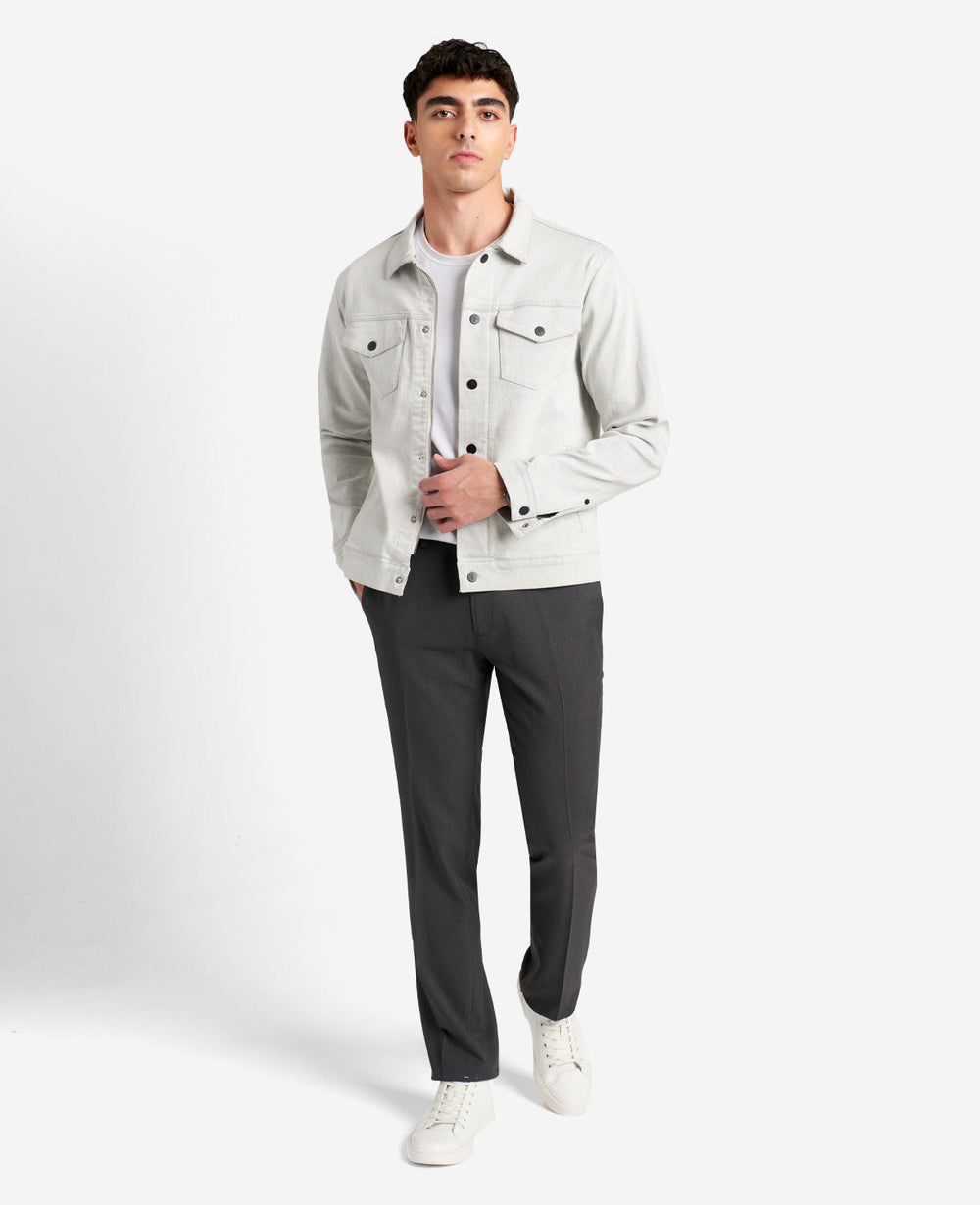 Modern-Fit Stretch Trouser – Charcoal Check | Kenneth Cole | Kenneth Cole CHARCOAL