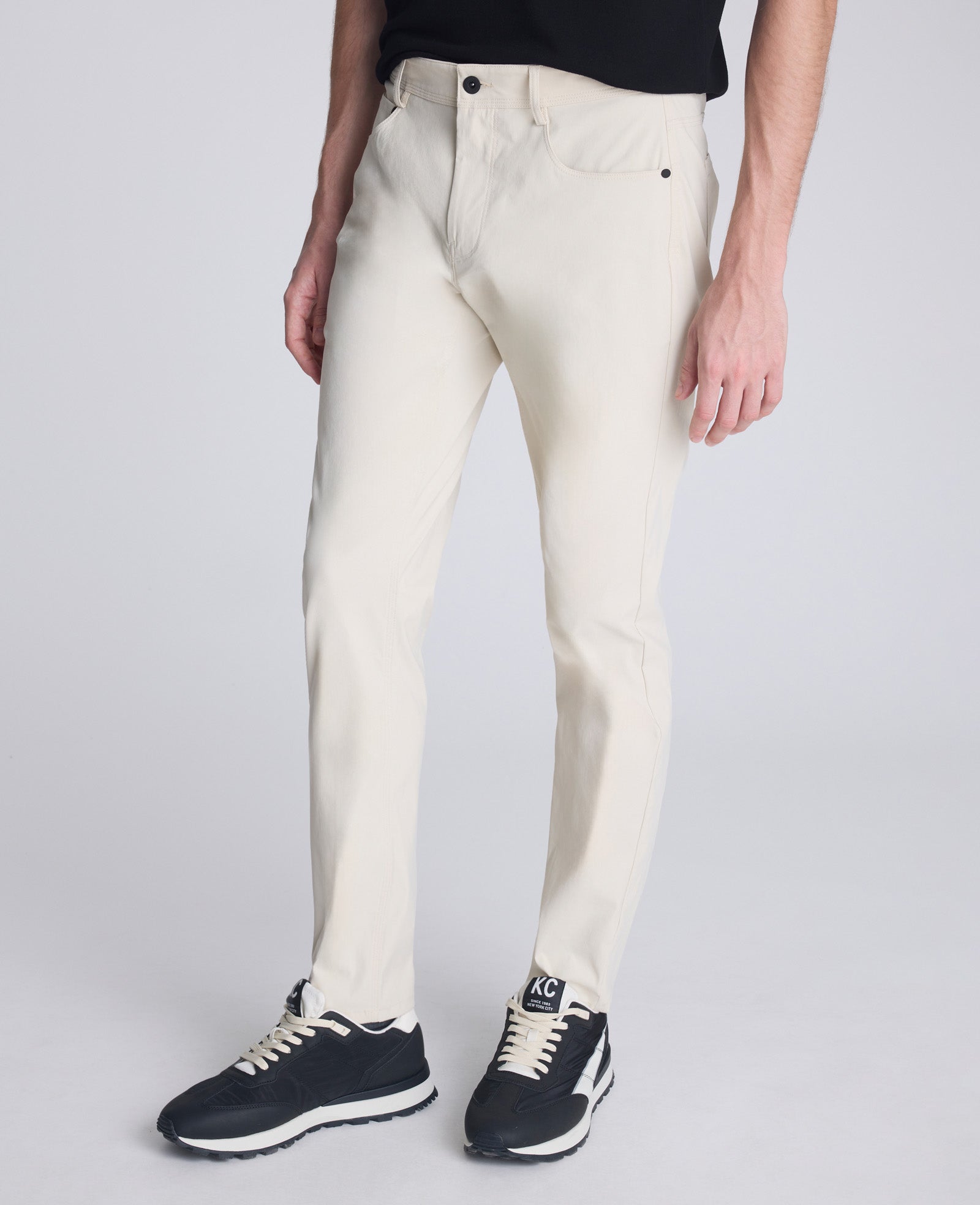 Buy Men's Slim Tapered Flex 5-Pocket Pant – Offwhite | KC | Kenneth Cole OFFWHITE