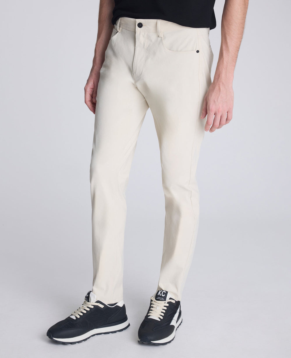 Buy Men's Slim Tapered Flex 5-Pocket Pant – Offwhite | KC | Kenneth Cole OFFWHITE