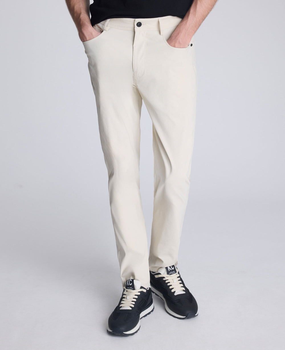 Buy Men's Slim Tapered Flex 5-Pocket Pant – Offwhite | KC | Kenneth Cole OFFWHITE