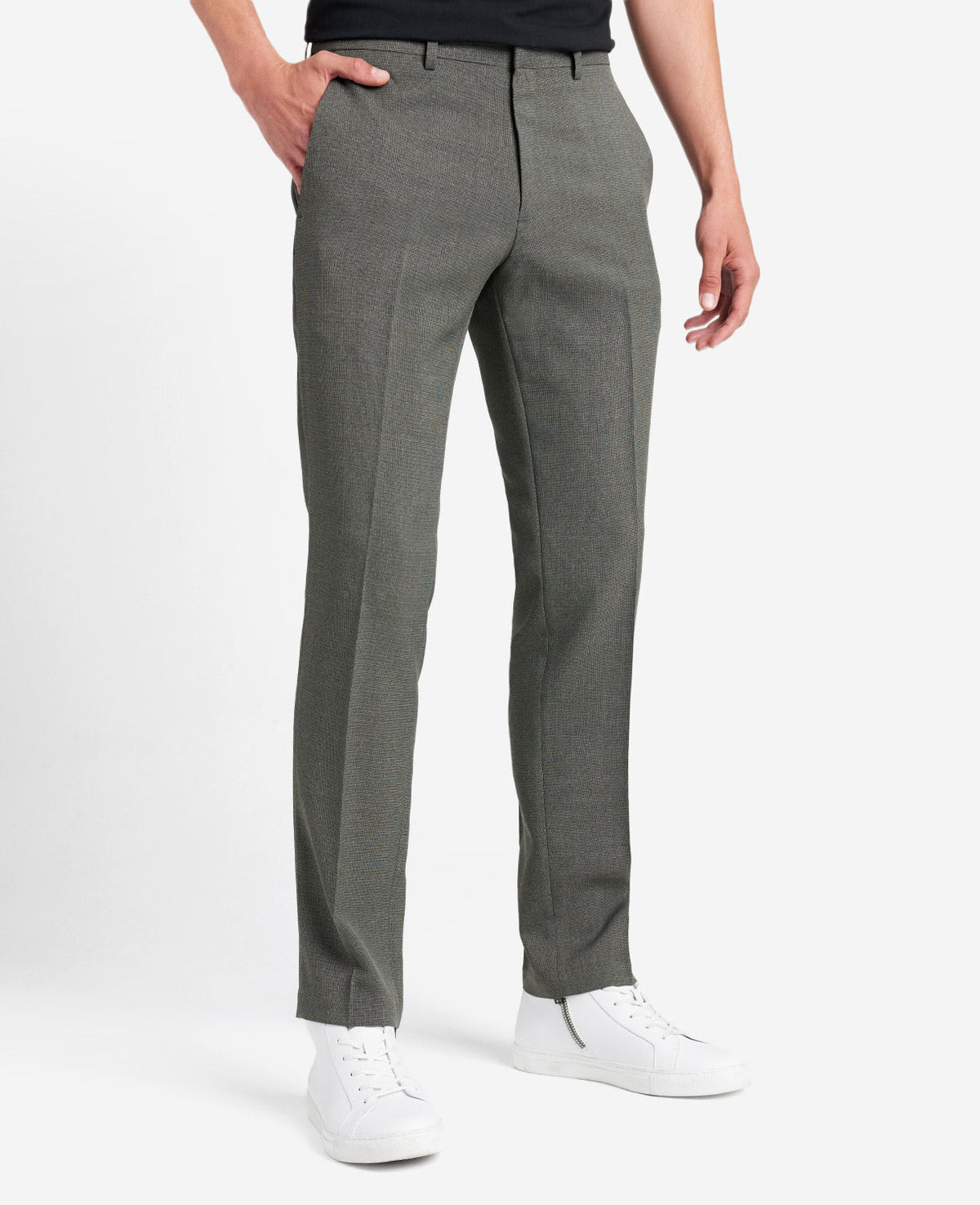 Shop Slim-Fit Tic Weave Dress Pant – Grey | Kenneth Cole | Kenneth Cole MEDIUM GREY