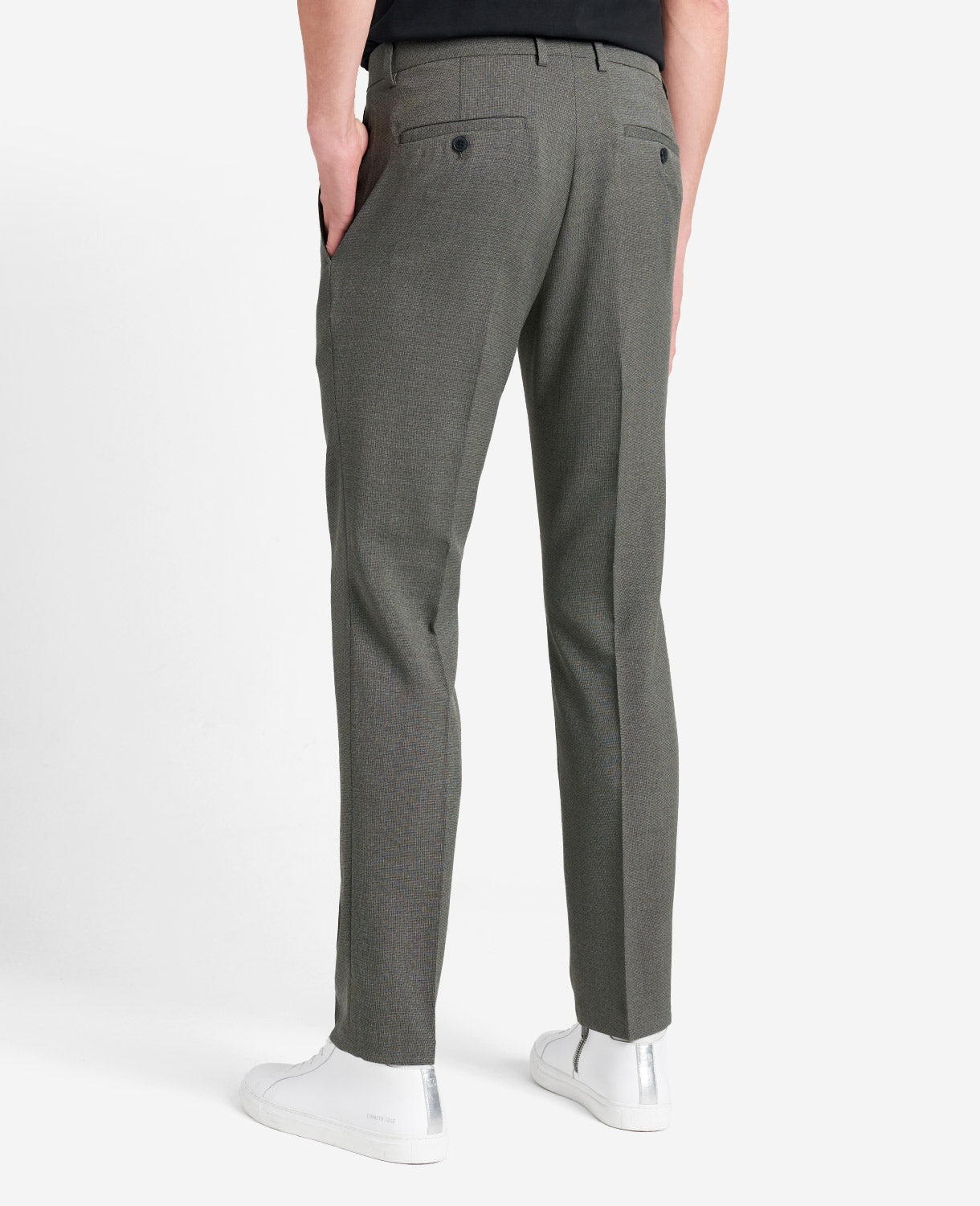 Shop Slim-Fit Tic Weave Dress Pant – Grey | Kenneth Cole | Kenneth Cole MEDIUM GREY