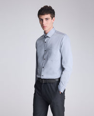 Mens REACTION Slim-Fit Button-Down Dress Shirt, Stone Grey | Kenneth Cole STONE GREY