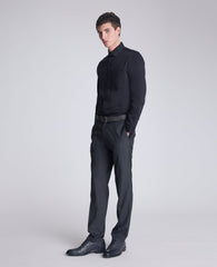 Buy Men's REACTION Slim-Fit Button-Down Dress Shirt, Black | Kenneth Cole BLACK