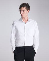 Buy Men's REACTION Slim-Fit Button-Down Dress Shirt, White | Kenneth Cole WHITE
