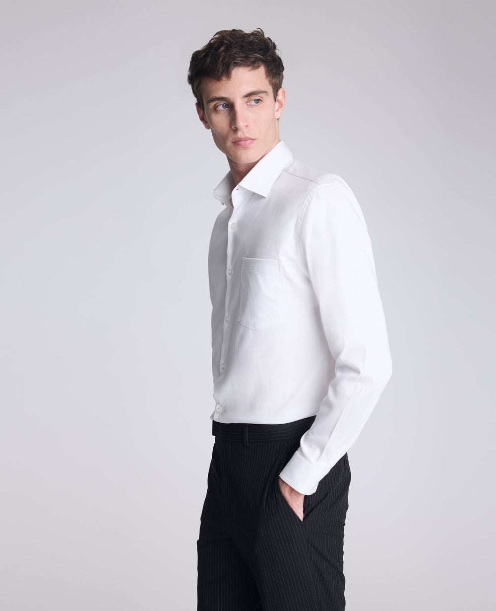 Buy Men's REACTION Slim-Fit Button-Down Dress Shirt, White | Kenneth Cole WHITE