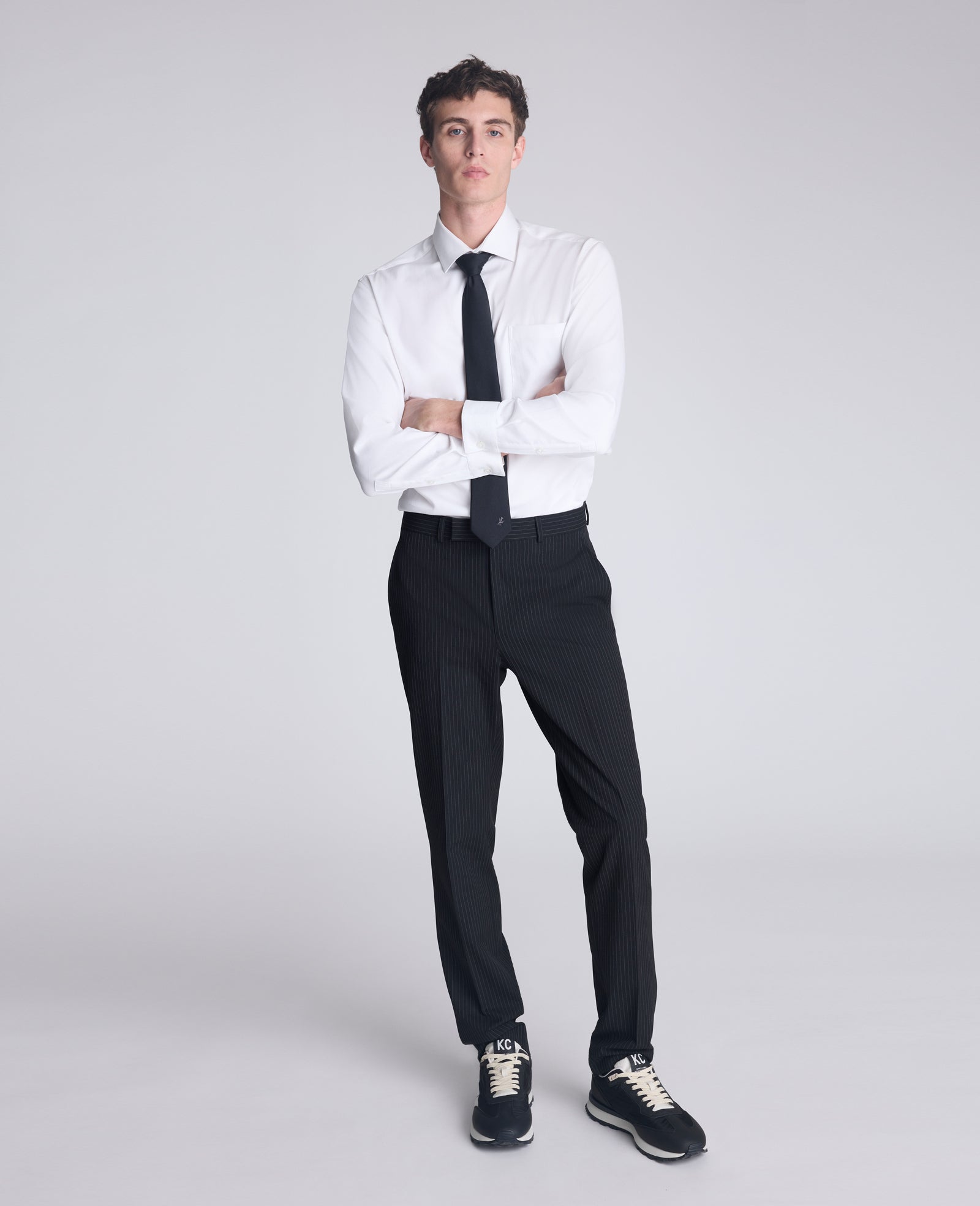 Buy Men's REACTION Slim-Fit Button-Down Dress Shirt, White | Kenneth Cole WHITE