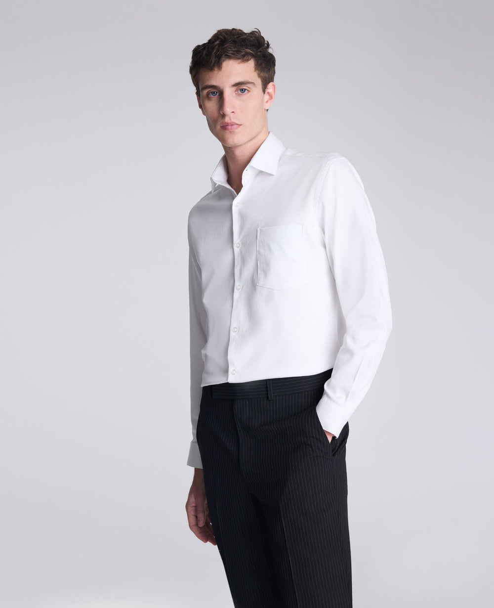 Buy Men's REACTION Slim-Fit Button-Down Dress Shirt, White | Kenneth Cole WHITE