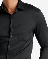 Shop Men’s Slim Fit Stretch Dress Shirt – Black | Kenneth Cole | Kenneth Cole BLACK