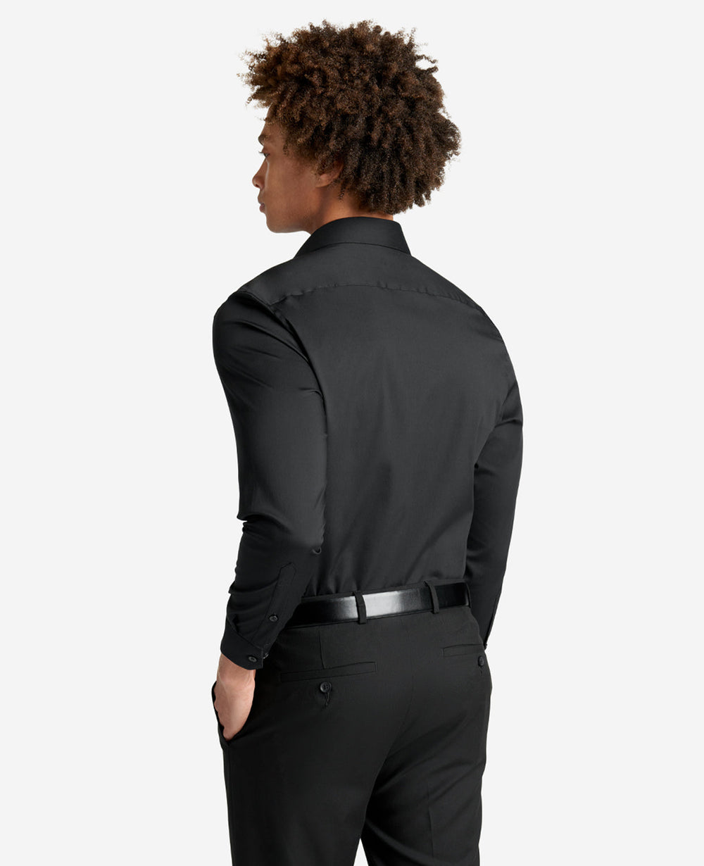 Shop Men’s Slim Fit Stretch Dress Shirt – Black | Kenneth Cole | Kenneth Cole BLACK