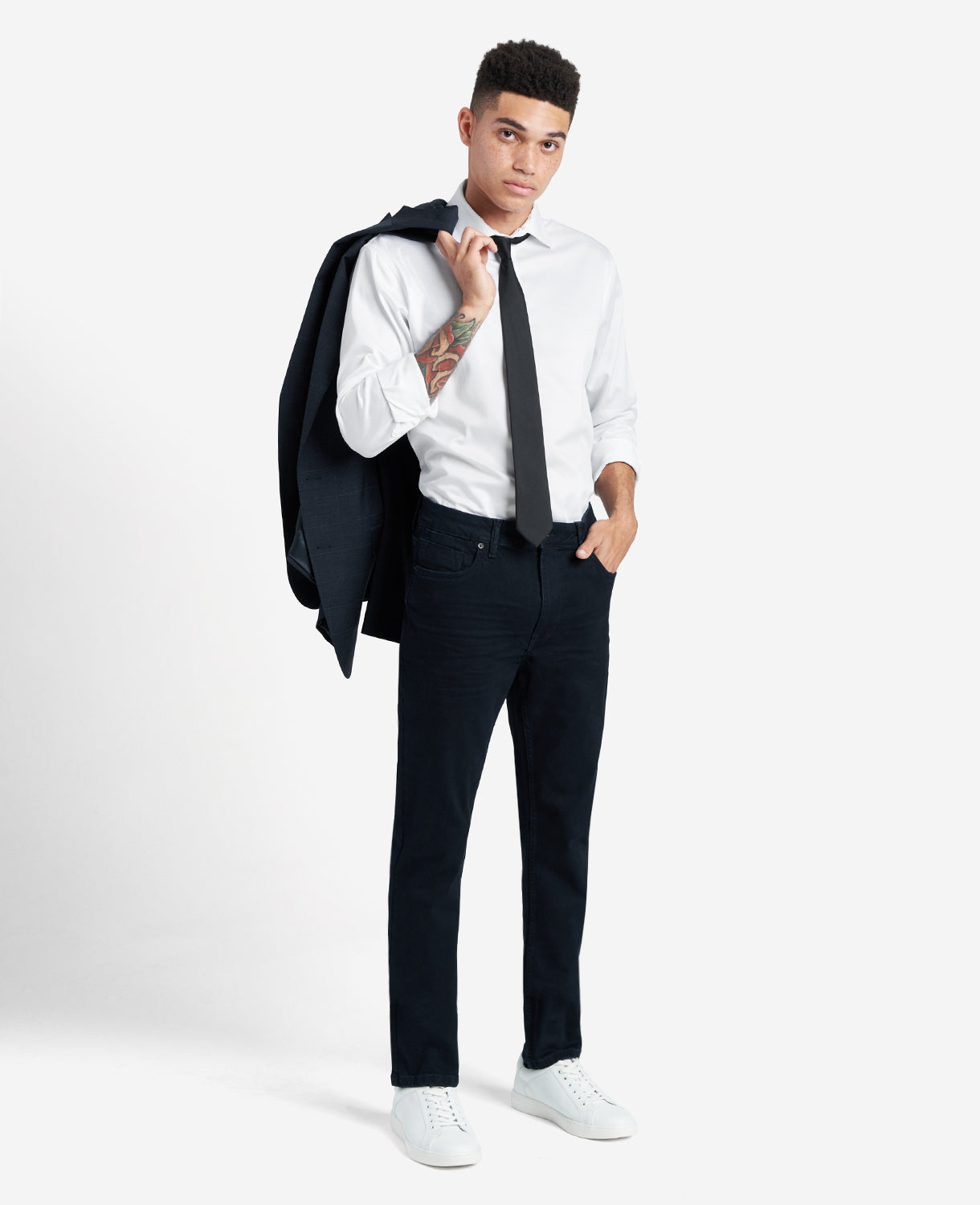 White Stretch Dress Shirt – TEKFIT Collar Mobility | KC | Kenneth Cole WHITE