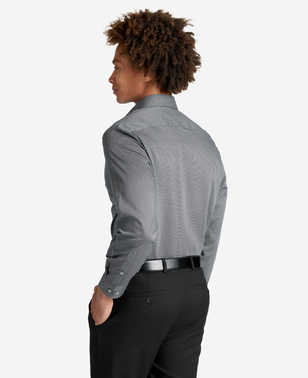 Slim-Fit Stretch Dress Shirt – Black Smoke | Kenneth Cole | Kenneth Cole BLACK SMOKE