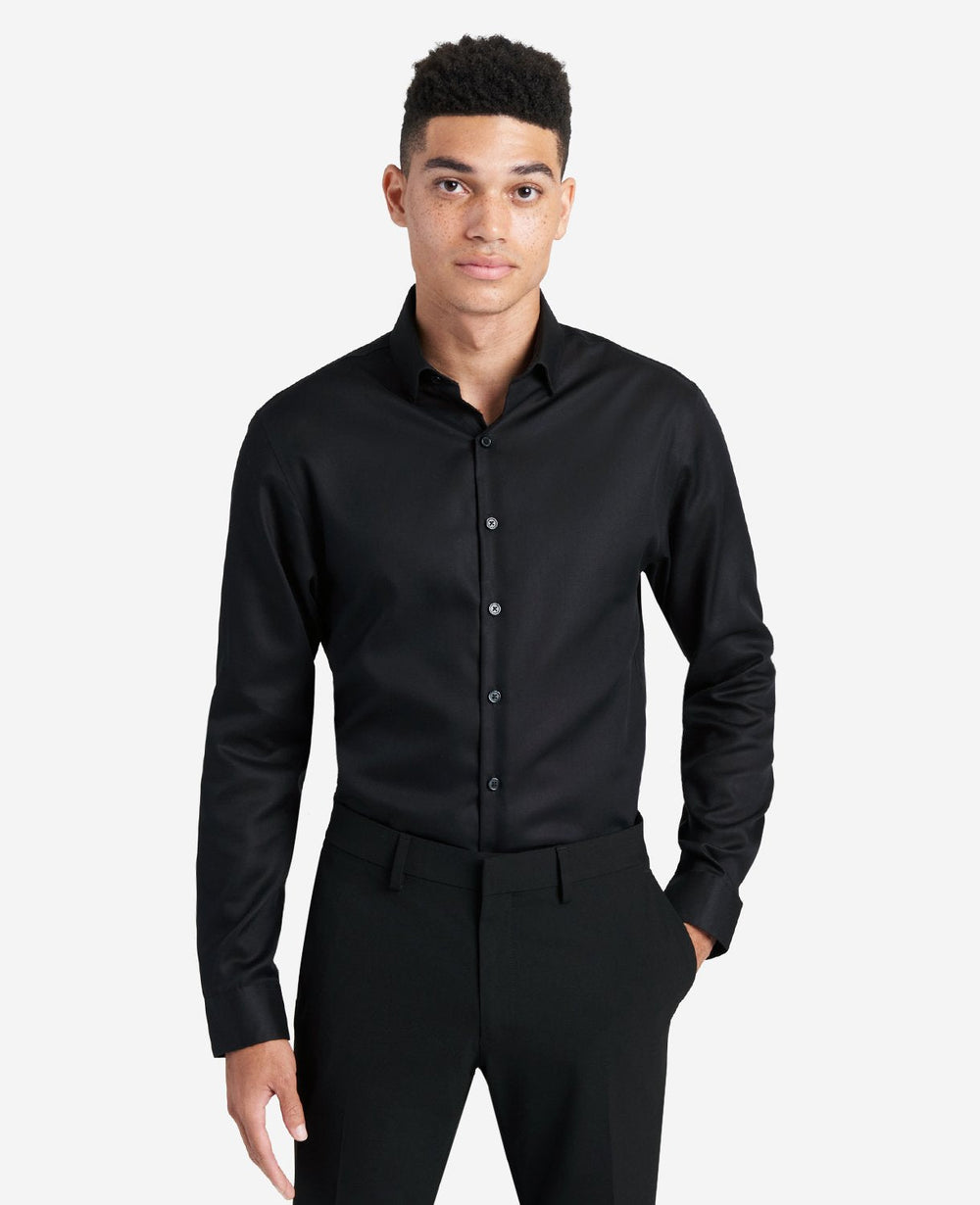 Shop Slim-Fit Stretch Dress Shirt – Black | Kenneth Cole | Kenneth Cole BLACK