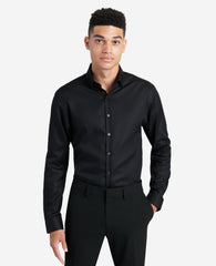 Shop Slim-Fit Stretch Dress Shirt – Black | Kenneth Cole | Kenneth Cole BLACK